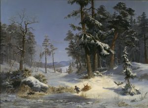 Målning av Djurgården från 1866